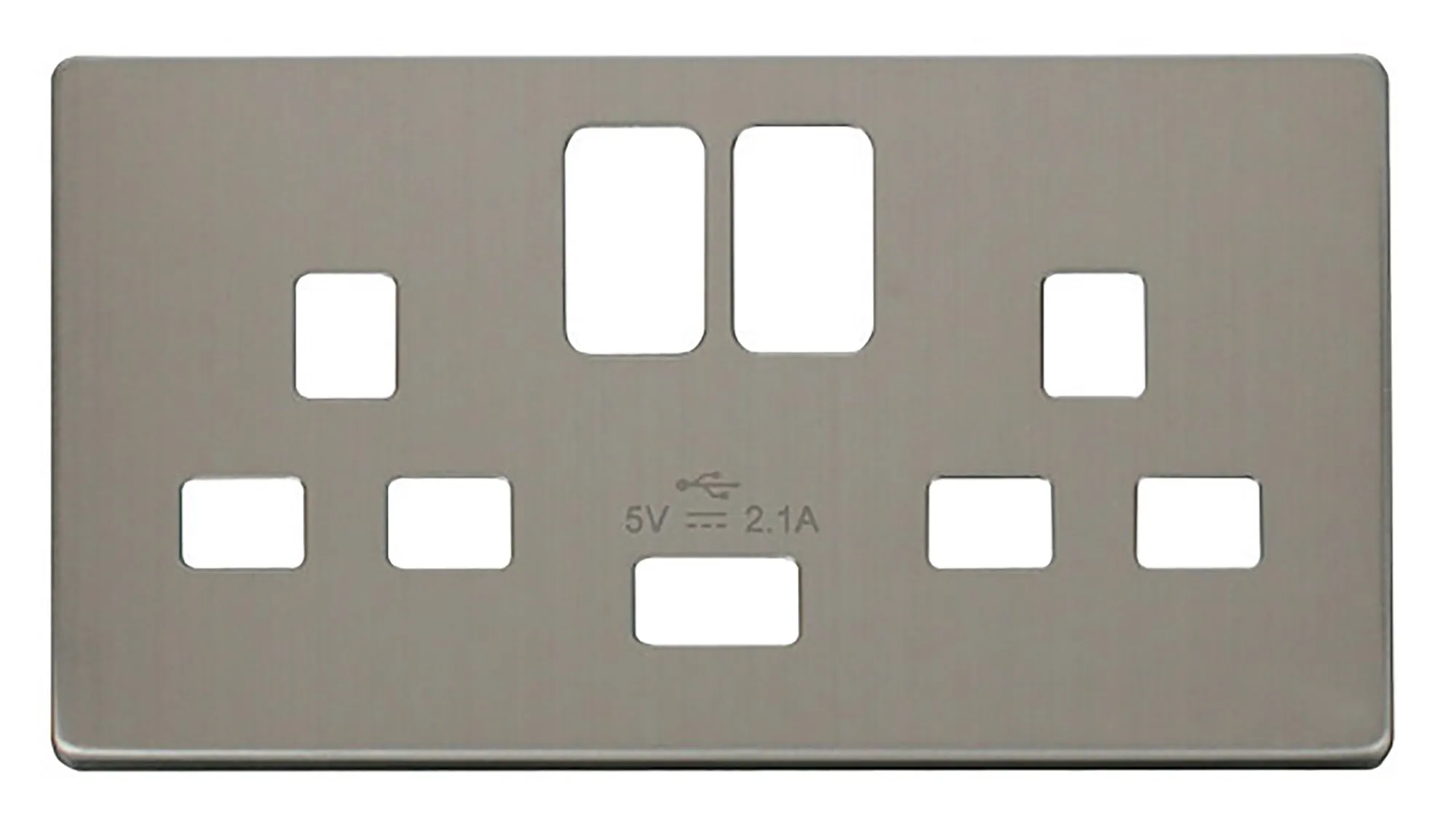 Definity Front Plate Stainless Steel Wiring Accessories Click Decorative Screwless